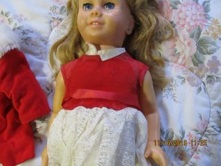 1960 ' S CHATTY CATHY DOLL Blonde hair Blue eyes SOFT FACE Vintage 3