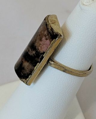 20K Yellow Gold (Stamped and) Antique and Very Worn Ring with Stone 2