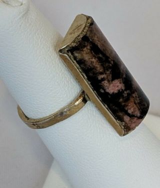 20K Yellow Gold (Stamped and) Antique and Very Worn Ring with Stone 3