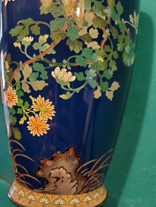 Large Antique Japanese Cloisonne Vase signed Ando 3