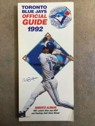 Toronto Blue Jays Mlb Baseball Media Guide Roster 1992 - Joe Carter Ex,  /nm