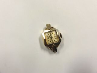 Vintage Hampden Ladies 14k Solid Gold Wristwatch 17 Jewel Swiss Running Vgc