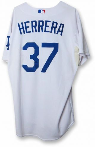 Elian Herrera Team Issue Jersey Dodgers Home White 2013 37 Hz167019