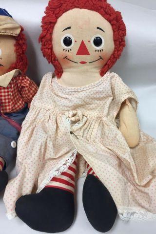 Vintage Raggedy Ann & Andy dolls,  16 