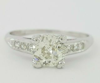 1.  01 Ct Antique / Art Deco Platinum Old European Diamond Engagement Ring