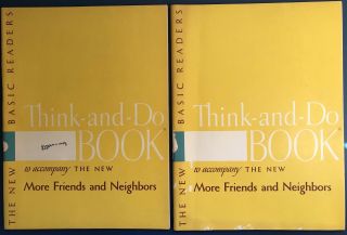2 Vintage 1956 Think And Do Workbooks More Friends & Neighbors
