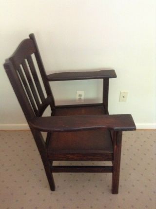 Antique Arts and Crafts Mission Style Arm Wood Chair 2