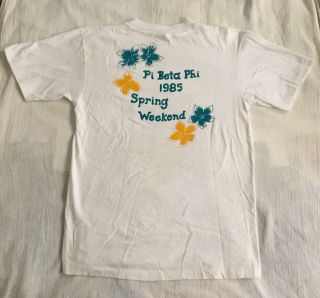 Vintage 80s Sorority Girl T - Shirt Spring Break Costume Size M White Pi Beta Phi