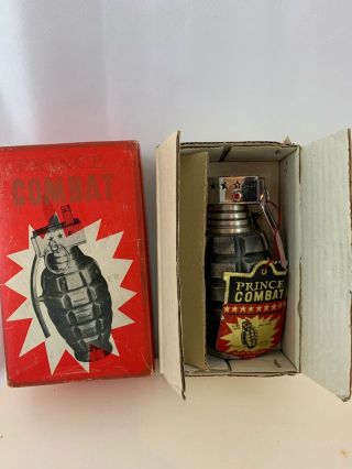 Vintage Combat Hand Grenade Table Lighter - In The Box - Prince - Japan