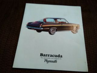 Dealer Showroom Brochure 1964 Plymouth Barracuda Car