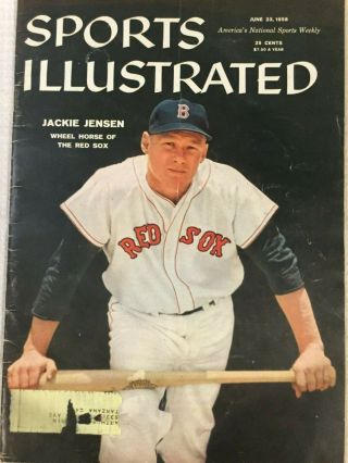 June 23,  1958 Sports Illustrated Baseball - Boston Red Sox Jackie Jensen Mlb.