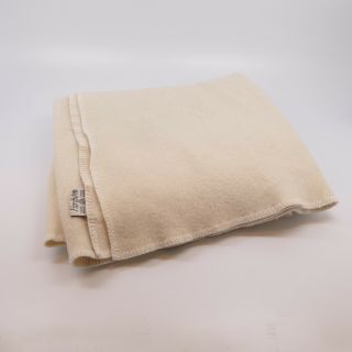 Vintage Faribault Wool Blanket - Ivory 64 X 57