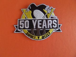 Pittsburgh Penguins 50 Years Nhl Embroidered 2 - 3/4 X 3 Iron On Patch