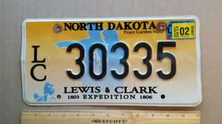 License Plate,  North Dakota,  Lewis & Clark Expedition,  30335