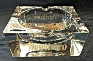 Marlboro Etched Ashtray - Jg Durand Crystal