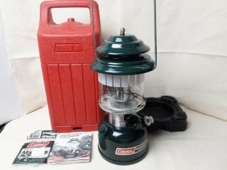 Vintage Coleman Adjustable Two Mantle Gas Lantern,  Model 288a700 W/ Case,  6 - 83