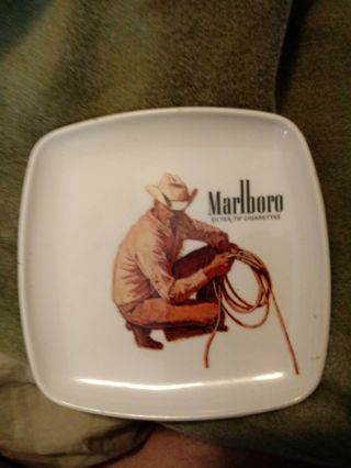 Marlboro Cigarettes.  Table Tray /ash Tray.  Marlboro Cowboy1970s Vintage
