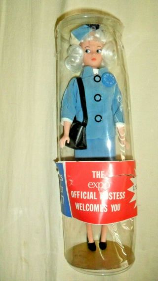Extremely Rare Vintage 1967 Expo67 Hostess Doll Barbie Clone In Package