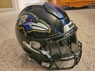 2017 Baltimore Ravens Game Worn Matt Judon Helmet Grand Valley State