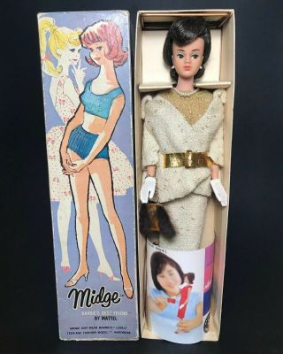 Vintage Barbie Ponytail Japanese Exclusive Midge Dressed Box On The Avenue