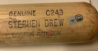 2013 Stephen Drew Game Louisville Slugger Model C243 Bat Mlb Holo Red Sox