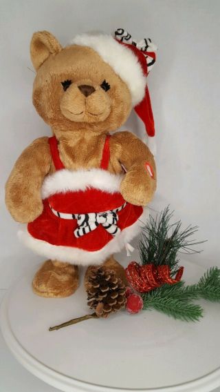 Christmas Russ Teddy Bear Dancing Musical Santa Baby