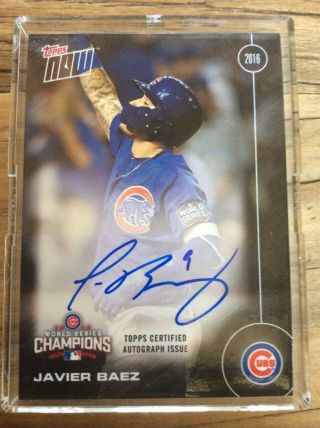 2016 Topps Now Chicago Cubs World Champs 15 Card Set W/ Baez Auto Card
