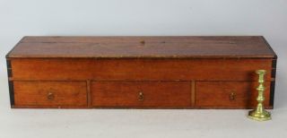 Rare 19th C Enfield Ct Shaker Add - On Chest Top Storage Drawers In Old Color