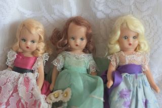 Three,  Vintage Plastic Nancy Ann Storybook Dolls