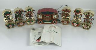 Vintage Mr.  Christmas Holiday Carousel Lighted Musical Horses Circus -