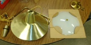 Vtg Empire Brass Pulldown Lamp 2015 Mcm Mod Ufo Nos