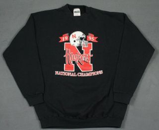 Nebraska Cornhuskers Vintage 1995 National Champs Crew Neck Sweatshirt Large