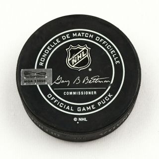 2018 - 19 Brad Marchand Boston Bruins Game - Goal - Scored Puck - Backes Assist 2