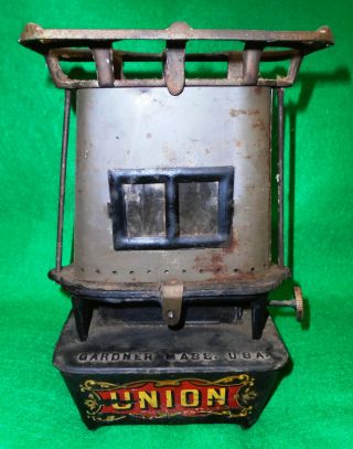 Antique " Union " Lamp / Heater,  Gardner Ma.  As - Found.