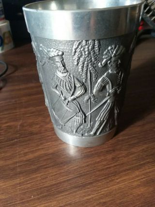 Vintage Mullingar Irish Pewter Mug/goblet/cup Made In Ireland