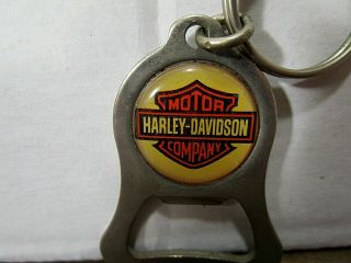 Vintage Harley Davidson Motor Company Key Chain Bottle Opener Combo Italy -