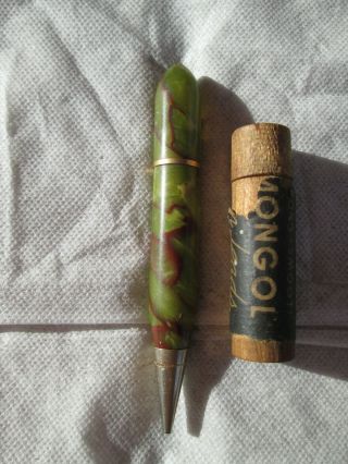 Small Vintage Mechanical Pencil with lead in wooden cylinder 2