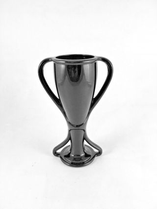 Vase,  Black Amethyst Glass,  Art Deco,  Fostoria Egyptian Revival,  1920s Vintage,