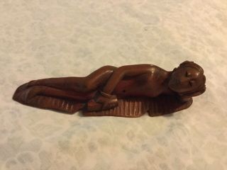 Vintage Hand Carved Teak Or Mahogany Chinese Doctors Lady