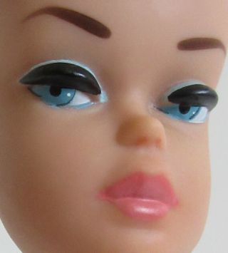 Vintage 1963 Barbie Fashion Queen Doll - Coral Lips & Fingernails,  Straight Legs