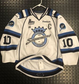 Qmjhl Chicoutimi Sagueneens - Charles Hudon (montreal Canadiens) Game - Worn Jersey