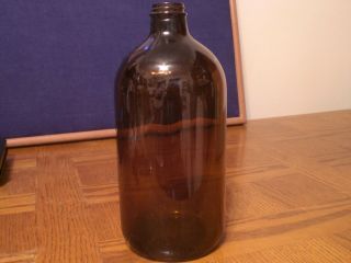 11x 16 Inch Vintage Brown Glass Medicine Bottle