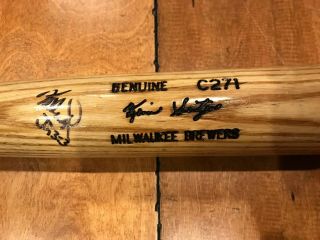 1992 Kevin Seitzer Milwaukee Brewers Signed Louisville Slugger Game Bat 33 "