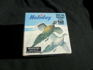 Empty Collectible Vintage Holiday Duck & Pheasant 12 Ga Shot Shell Box/ammo Box