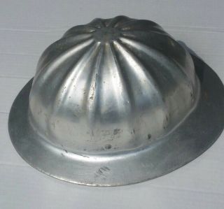 Vintage Lite Aluminum Safety Hard Hat W/liner Silver Construction Mine Usa