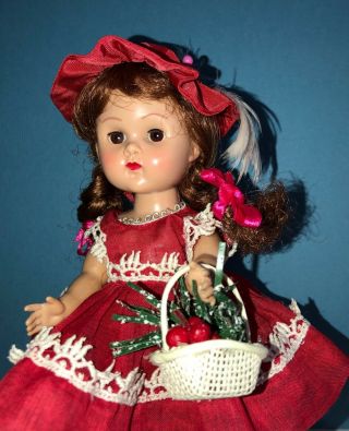 Vintage Vogue Ginny Doll In Her Medford Tagged Red Party Dress