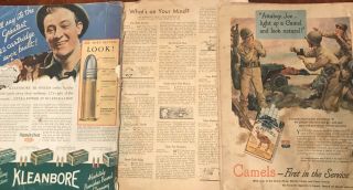 3 Outdoor Life magazines March 1935,  June 1936 & August 1944 3
