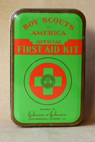 Boy Scouts Of America Official First Aid Kit.  Vintage