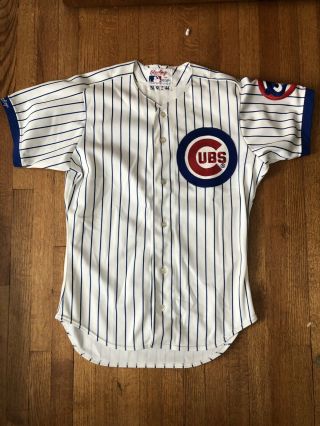 1991 Chicago Cubs Chuck Mcelroy Game Home Jersey