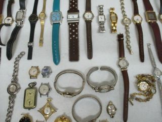 48 VINTAGE WOMENS WATCHES MIXED BRANDS PARTS REPAIR WATCHES LADIES WATCHES & BAN 2